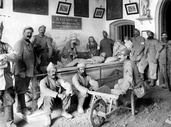 Un groupe de soldats français en 1918